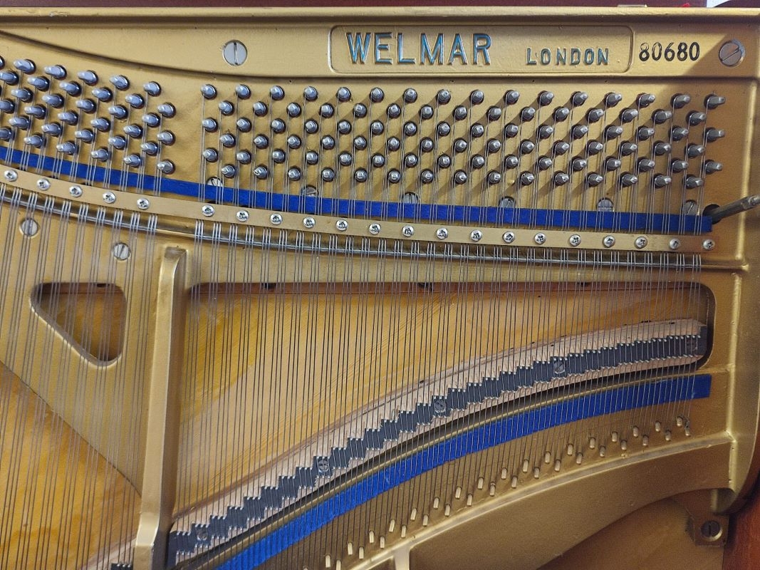 Welmar upright Piano in Mahogany – Gallery image – Roberts Pianos Oxford