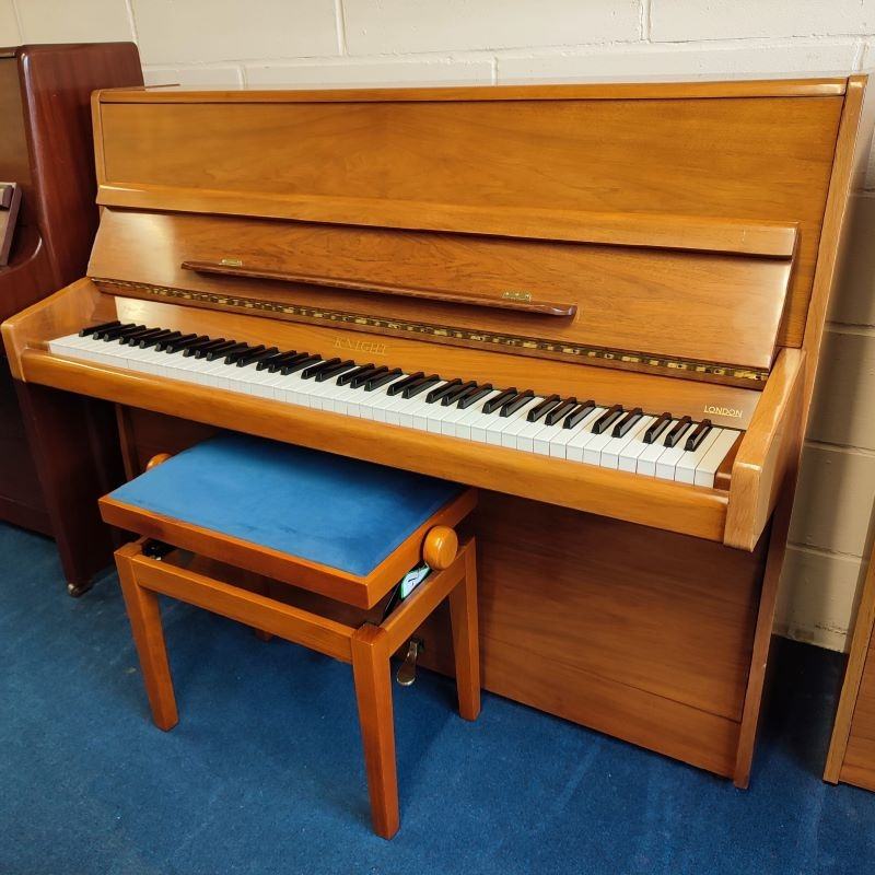 Knight K10 upright Piano in walnut – Featured image – Roberts Pianos Oxford