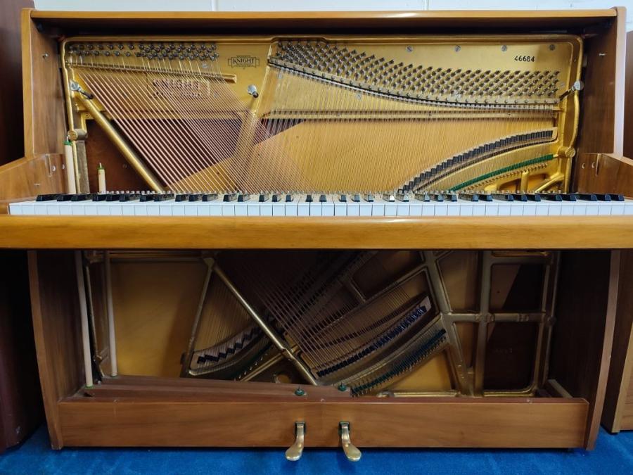 Knight K10 upright Piano in walnut – Gallery image – Roberts Pianos Oxford