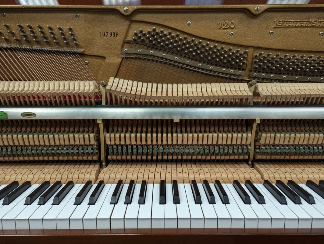 Grotrian Steinweg upright Piano in Mahogany – Gallery image – Roberts Pianos Oxford