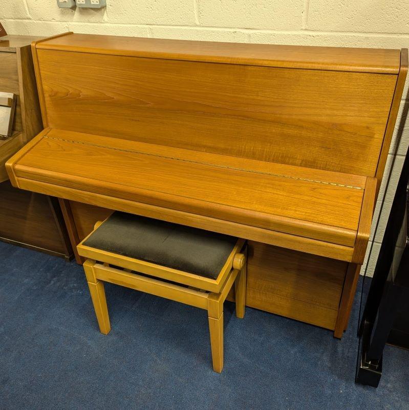 Knight K10 upright Piano in Teak – Gallery image – Roberts Pianos Oxford
