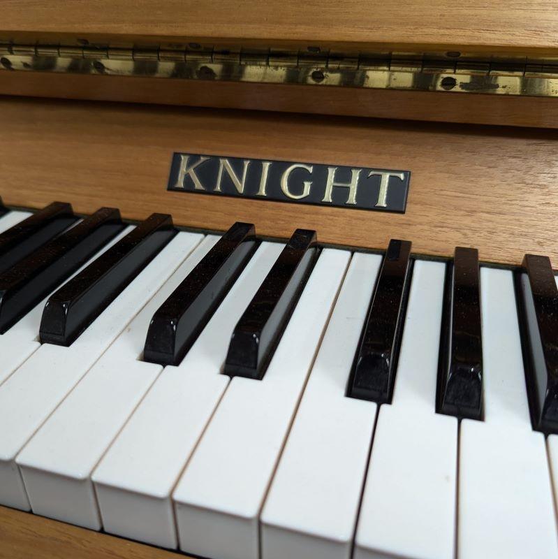 Knight K10 upright Piano in Teak – Gallery image – Roberts Pianos Oxford