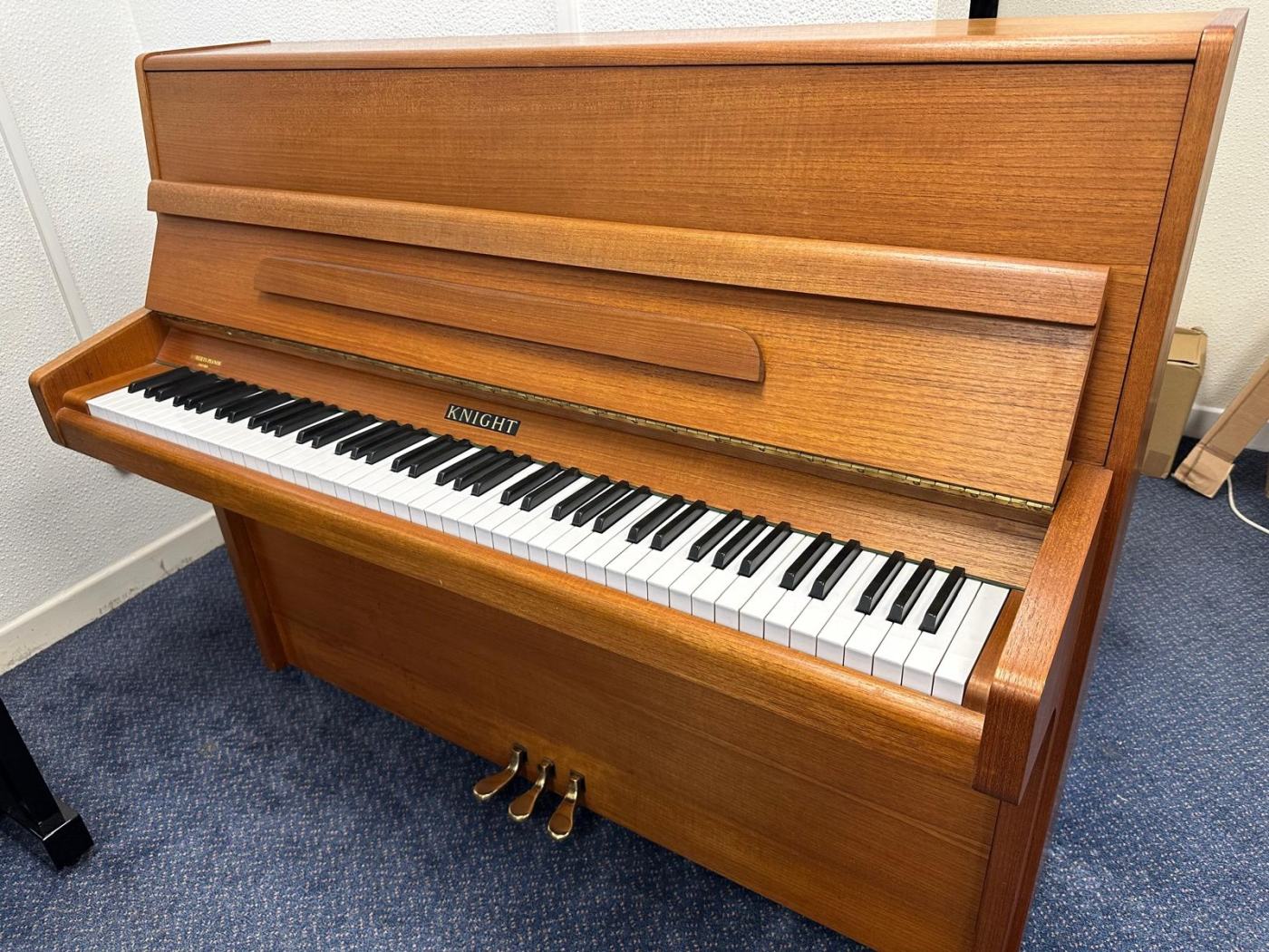 Knight K 10 upright Piano in teak – Featured image – Roberts Pianos Oxford