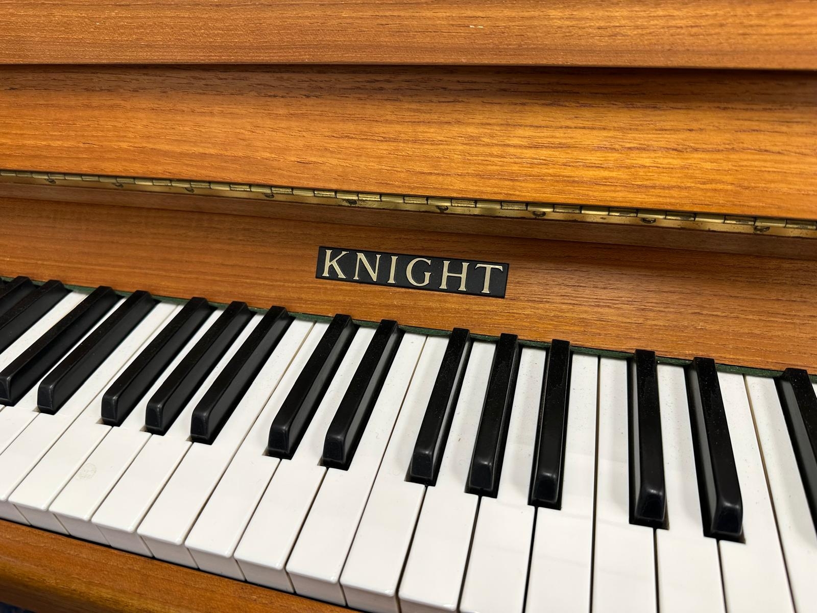Knight K 10 upright Piano in teak – Gallery image – Roberts Pianos Oxford