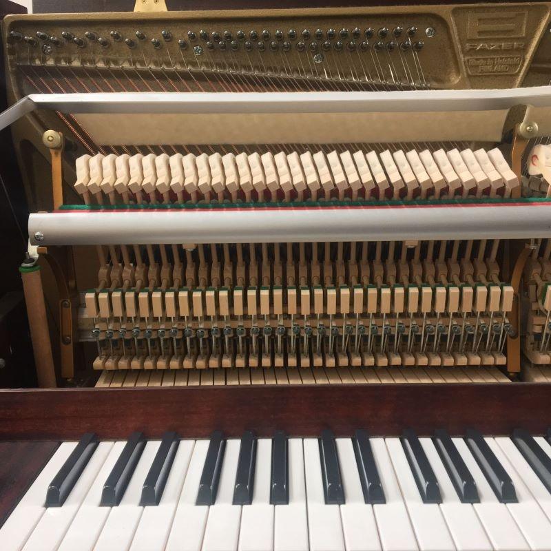Fazer upright Piano in mahogany – Gallery image – Roberts Pianos Oxford