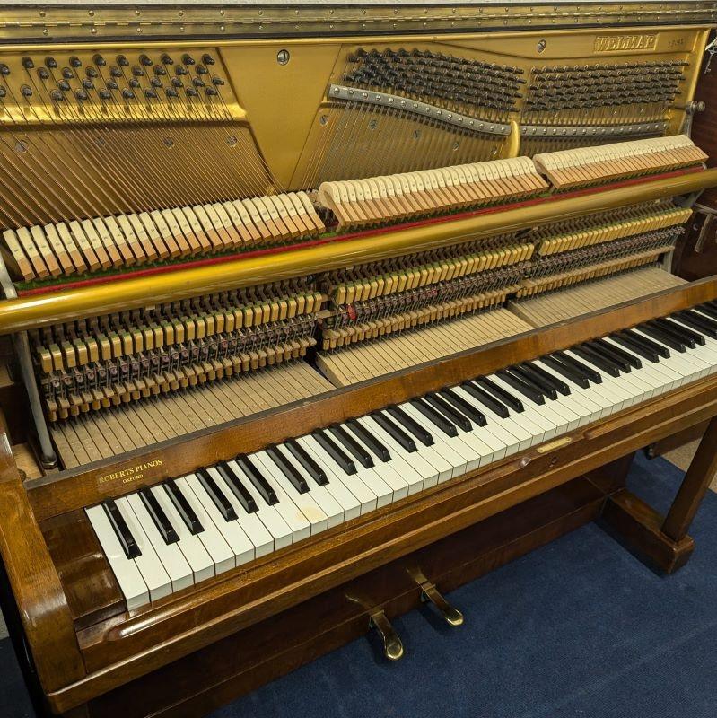 Welmar 118 upright Piano in mahogany – Gallery image – Roberts Pianos Oxford