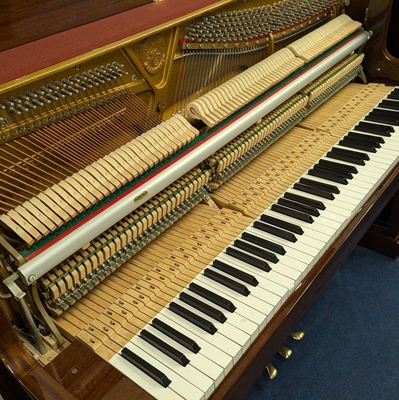 Sauter 110 upright Piano in bright mahogany – Gallery image – Roberts Pianos Oxford