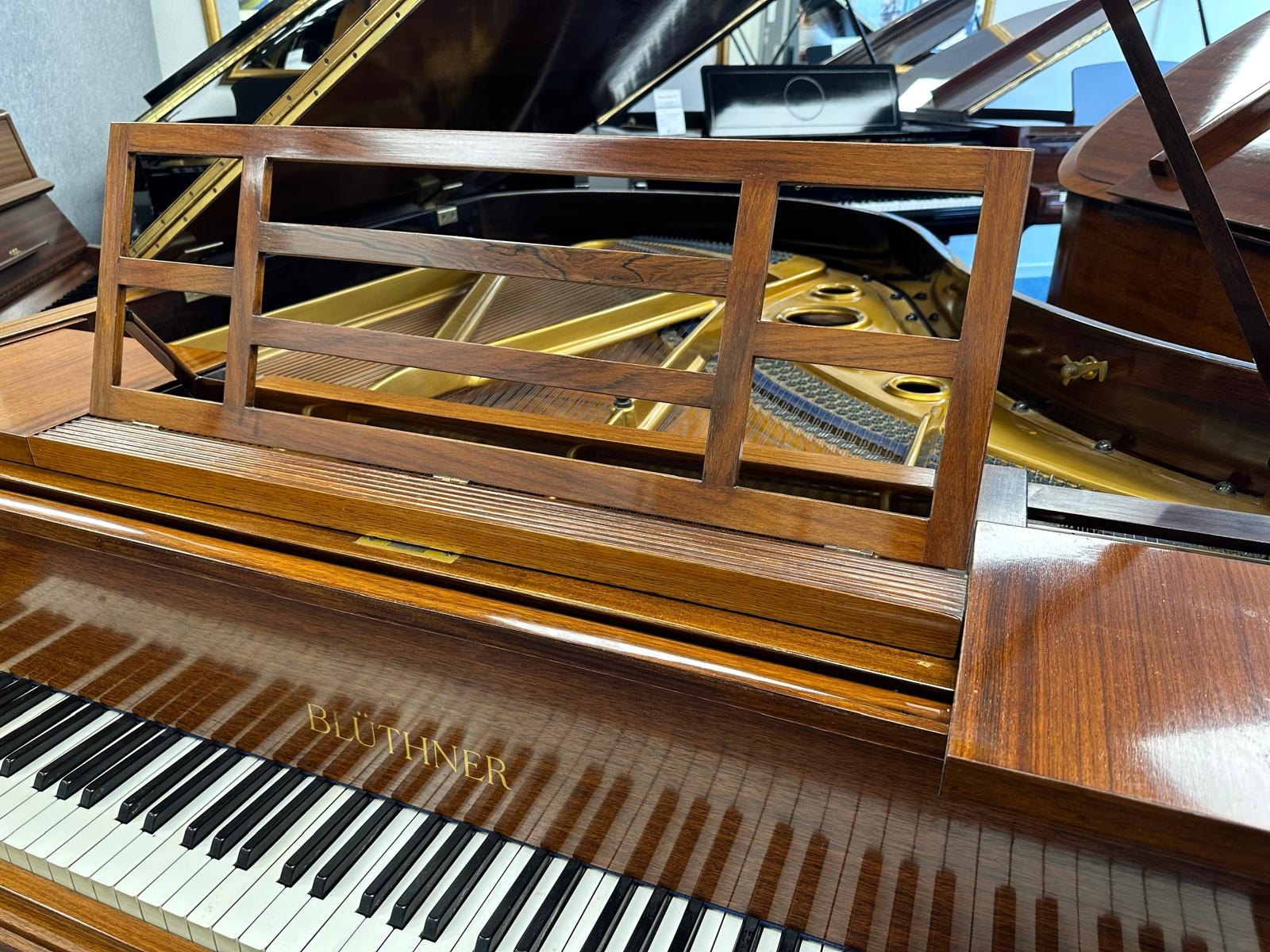 Bluthner V grand Piano in rosewood – Gallery image – Roberts Pianos Oxford