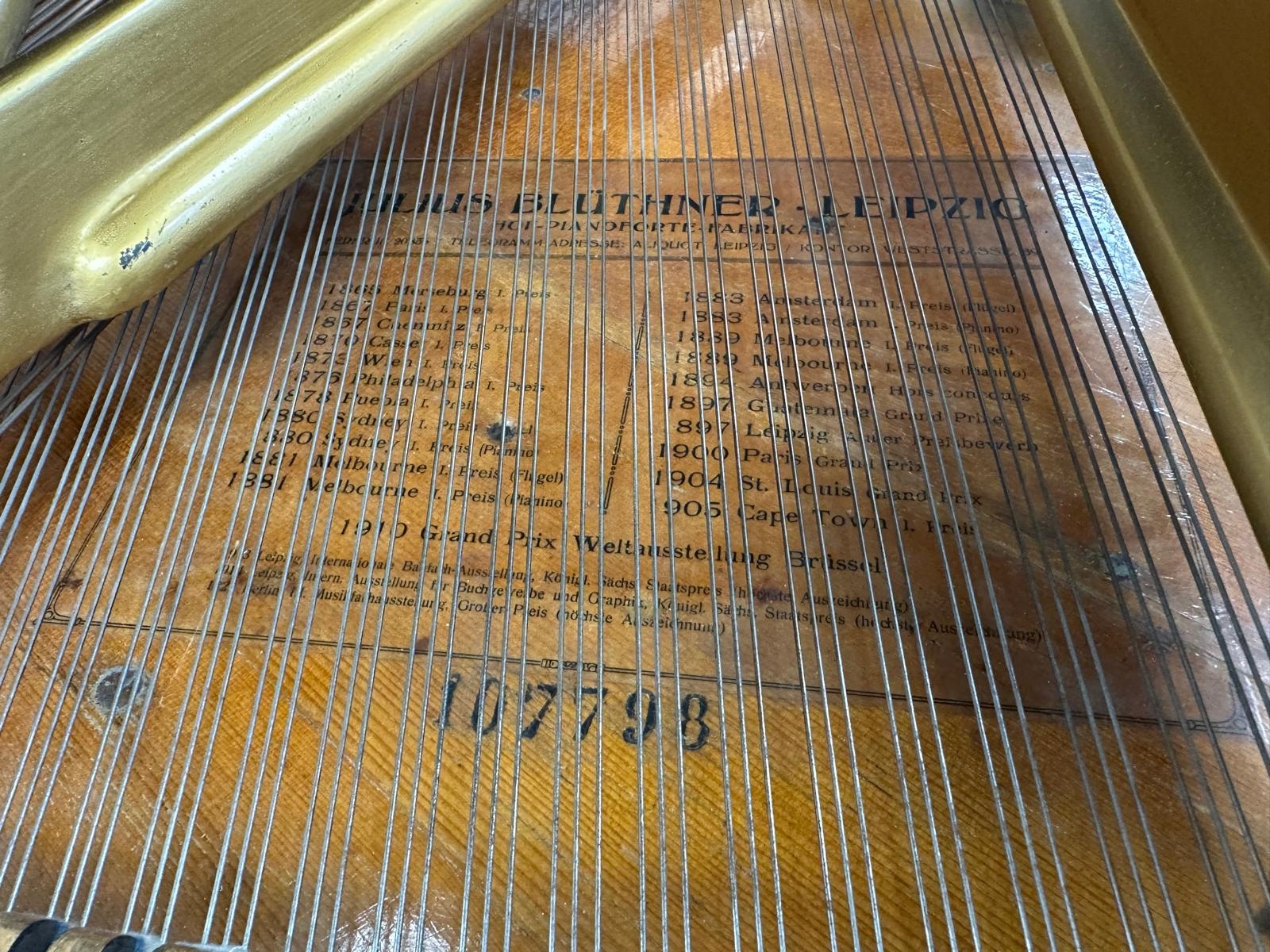 Bluthner V grand Piano in rosewood – Gallery image – Roberts Pianos Oxford