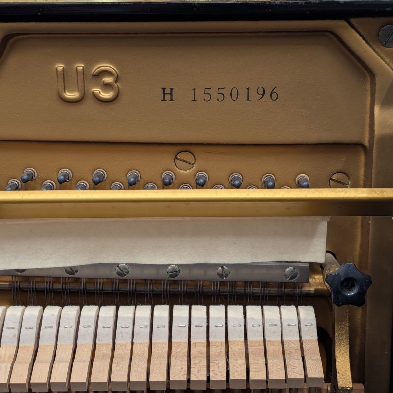 Yamaha U3H upright Piano in bright black – Gallery image – Roberts Pianos Oxford