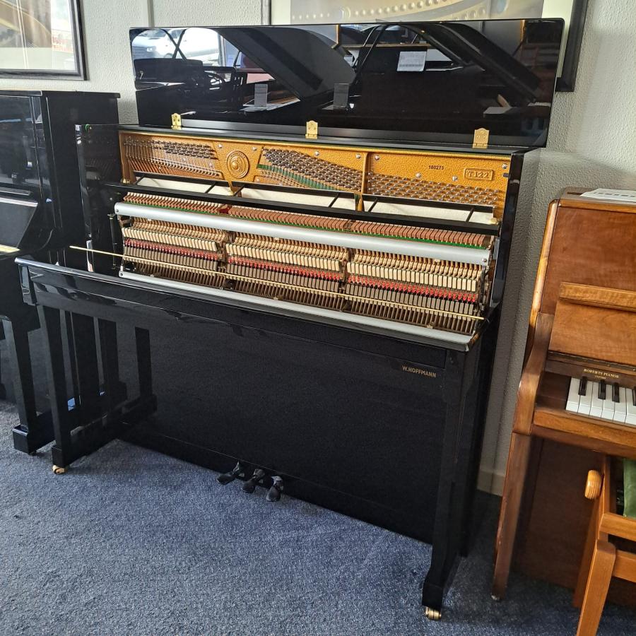 Hoffmann T122 upright Piano in Black – Gallery image – Roberts Pianos Oxford