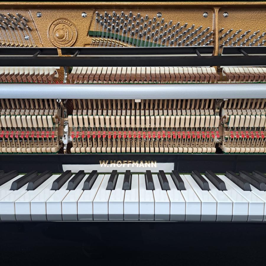 Hoffmann T122 upright Piano in Black – Gallery image – Roberts Pianos Oxford