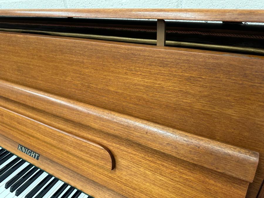 Knight K10 upright Piano in teak – Gallery image – Roberts Pianos Oxford