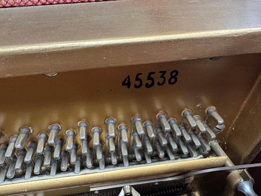 Knight K10 3 pedals upright Piano in mahogany satin – Gallery image – Roberts Pianos Oxford