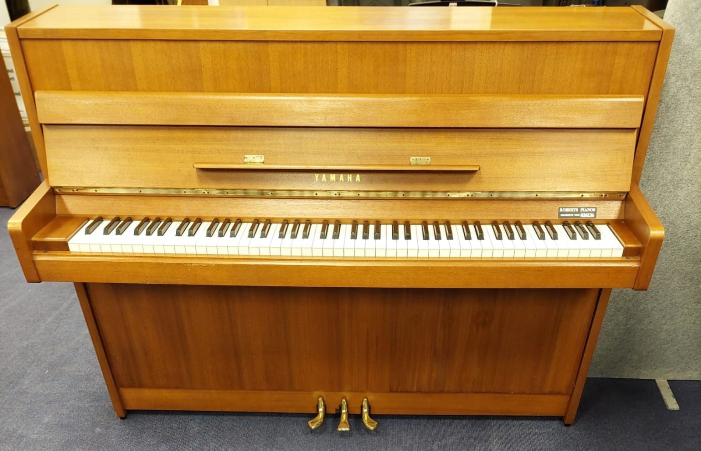 Yamaha 104 upright Piano in Teak veneer – Featured image – Roberts Pianos Oxford