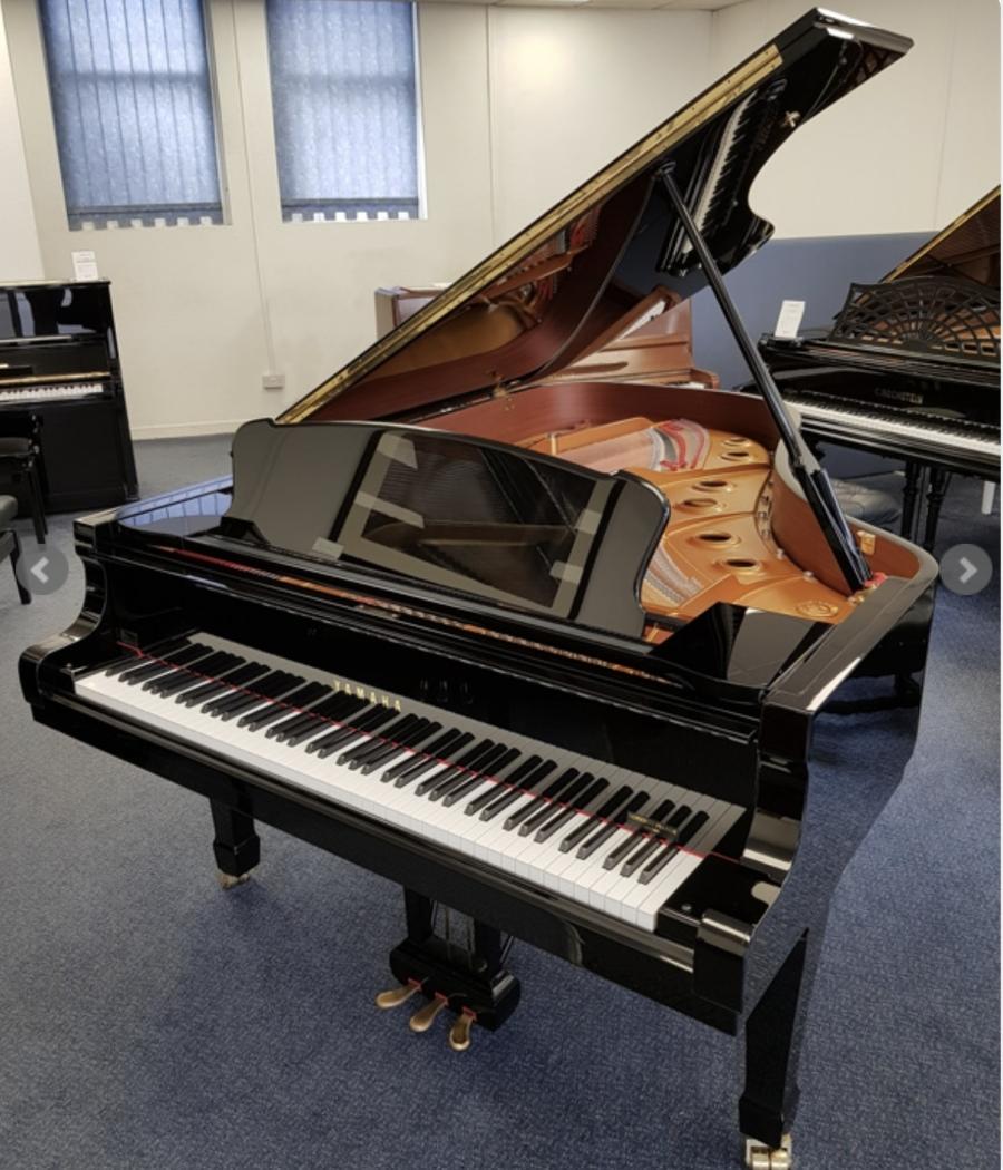 Yamaha S6 grand Piano in black polyester – Featured image – Roberts Pianos Oxford