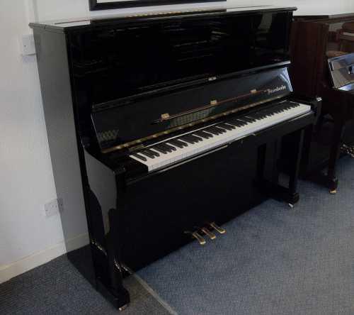 Bosendorfer 130 upright Piano in black polyester – Featured image – Roberts Pianos Oxford