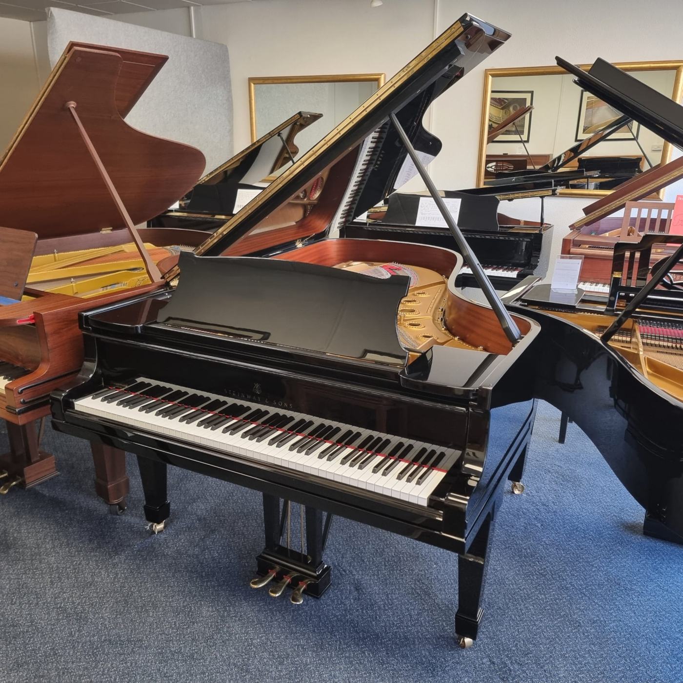 Steinway B grand Piano in black polyester – Featured image – Roberts Pianos Oxford
