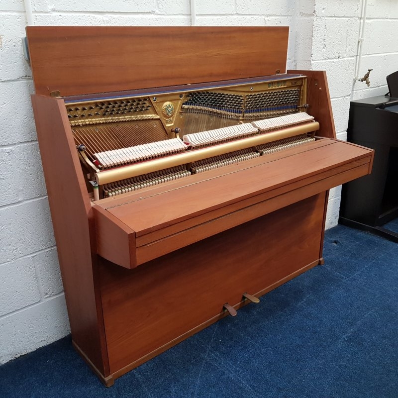 Welmar upright Piano in Teak – Gallery image – Roberts Pianos Oxford