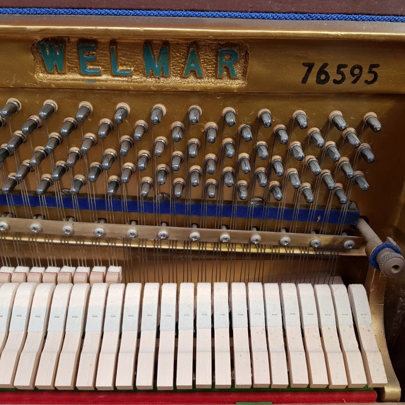 Welmar upright Piano in Teak – Gallery image – Roberts Pianos Oxford