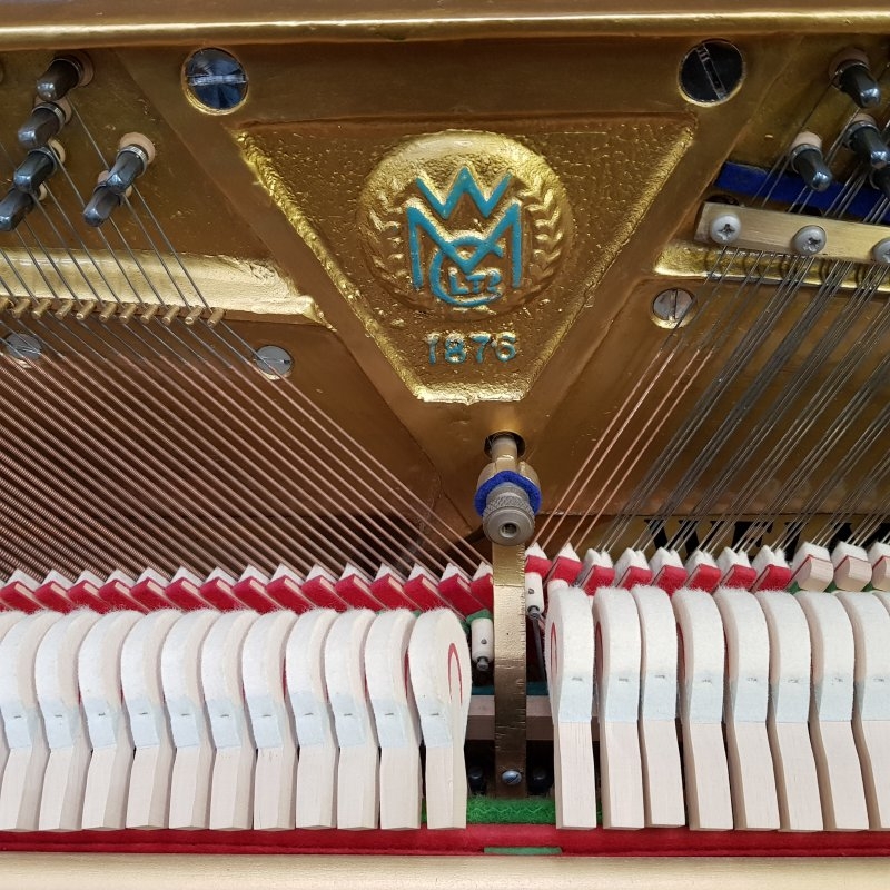 Welmar upright Piano in Teak – Gallery image – Roberts Pianos Oxford