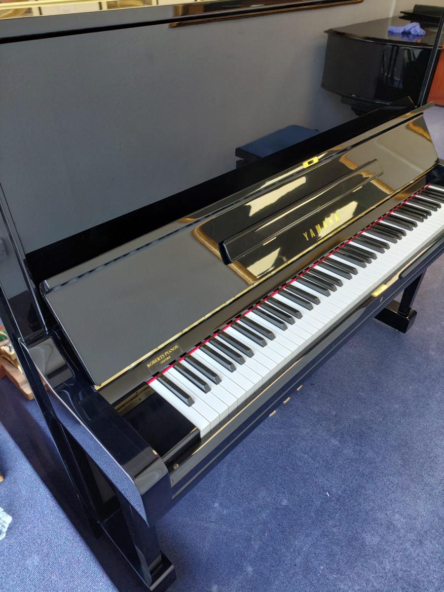 Yamaha U3H Upright Piano in Black Polyester – Featured image – Roberts Pianos Oxford