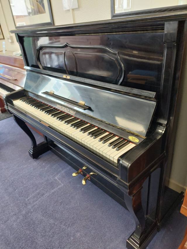 Ibach 130 Upright Piano in Black Polyester – Inventory thumbnail – Roberts Pianos Oxford