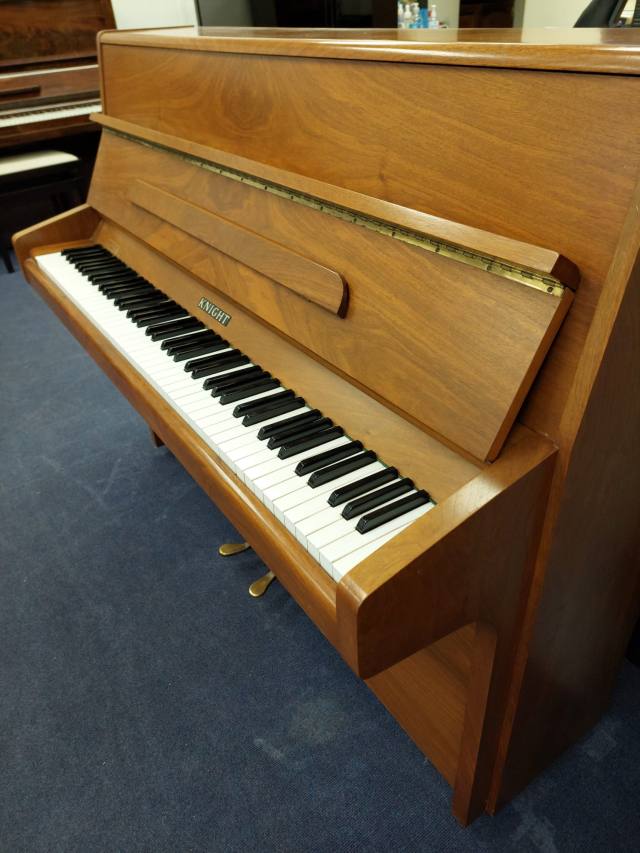 Knight K10 Upright Piano in Walnut – Inventory thumbnail – Roberts Pianos Oxford