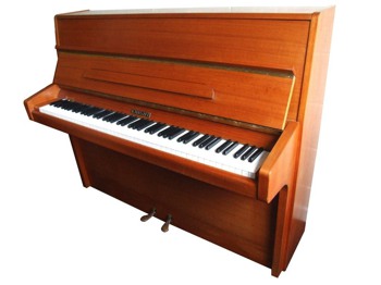 knight upright piano in mahogany