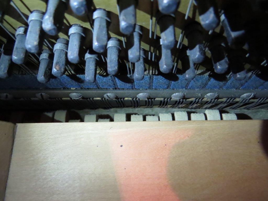 Steinberg Upright Piano 1908 showing overdamper mechanism
