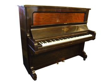 Steinway & Sons Upright Piano Case Lid Open