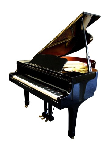 Yamaha grand piano in black