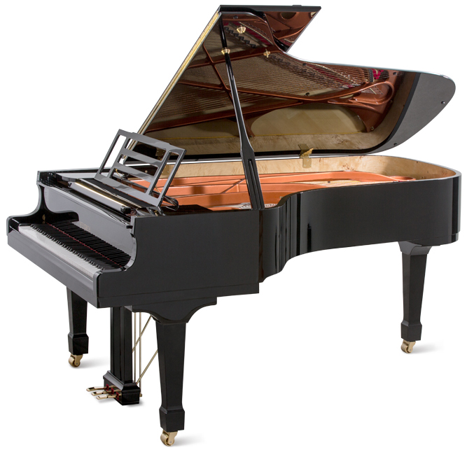 Feurich Model 218 Concert I grand piano in polished black